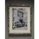 フォトフレーム B5サイズ アンティーク調 木製 グレー おしゃれ 写真 壁掛け 高さ31.5