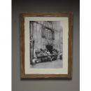 フォトフレーム A4サイズ アンティーク調 木製 グレー おしゃれ 写真 壁掛け 高さ33