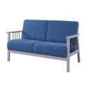 ブリジット ソファ 2人掛 木製 ミンディ ナチュラル 天然木 アイアン コットン 幅138