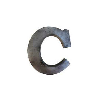 ブリキアルファベットオブジェC インテリア イニシャル ディスプレイ エンブレム プレート