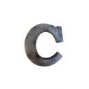 ブリキアルファベットオブジェC インテリア イニシャル ディスプレイ エンブレム プレート