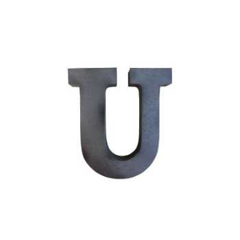 ブリキアルファベットオブジェU インテリア イニシャル ディスプレイ エンブレム プレート