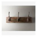 木製ハンガー アンティーク調 WOOD おしゃれ 洋服 アイアン フック オールドチーク 幅33