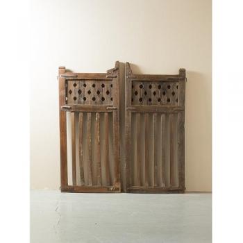 ゲート 木製 ミディアムブラウン アンティーク調 シャビー 扉 おしゃれ 飾り 高さ105