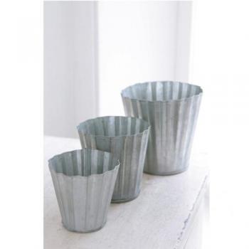 フラワーポット プランター ブリキ アンティーク調 通販