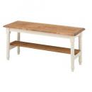 ベンチ 木製 パイン ナチュラル 天然木 ミディアムブラウン ホワイト カントリー調 幅100