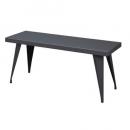 グラファイト ベンチ ブラック シンプル おしゃれ 椅子 スタイリッシュ スチール 幅105