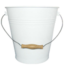 アンプリュスバケツL ホーロー ホワイト 北欧風 シンプル ナチュラル おしゃれ ガーデニング