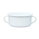 アンプリュススープマグ ホーロー ホワイト 北欧 おしゃれ キッチン 両持ち手 可愛い 2個セット