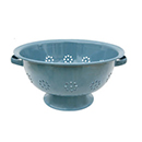 コランダー水切り用ボウル  ホーロー ブルーグレー おしゃれ キッチン 北欧 ナチュラル