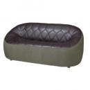 エレク 3人掛け ソファ レザー グリーン ブラック ヴィンテージ調 おしゃれ 幅176