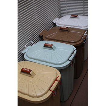 ダストボックス おしゃれなゴミ箱 ブラウン ペールカラー エコ 大容量 取っ手が持ちやすい