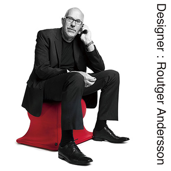 雑誌掲載!デザイナーズチェア 北欧スウェーデン くらげレッド バランスボール ダイエット