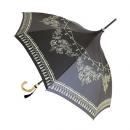 99%紫外線UVカット!日傘 パゴダ傘(バラ柄 花柄 タッセル柄)晴雨兼用 アロマシール付 黒