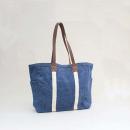 トートバッグM インド麻 人気のデニム地 収納力抜群 大人めカジュアルでオールシーズン使える