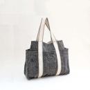 サイドポケットトートバッグ　ブラック