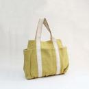トートバッグ インド麻 キウイサイドポケット 収納力抜群 シンプル 大人めカジュアル 通勤 お出かけ