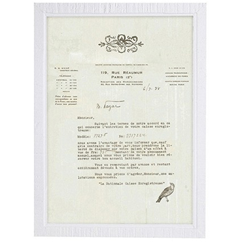 カローレフレームI 額縁 木製 アンティーク シャビーホワイト A4 ナチュラル 壁掛けディスプレイ