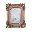 ルリエフォトフレームB-Sサイズ ピンク ゴールド アンティーク スクエア 可愛いおしゃれ