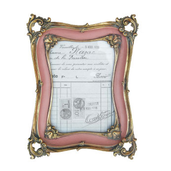 リエフォトフレームD-Lサイズ ピンク ゴールド アンティーク ゴージャス 可愛いおしゃれ