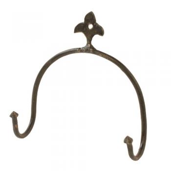 ダブルフック 2個セット アイアン アンティーク調 シンプル ハンドメイド ブロンズ 長さ10