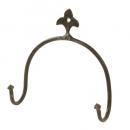 ダブルフック 2個セット アイアン アンティーク調 シンプル ハンドメイド ブロンズ 長さ10