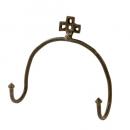 ダブルフック 2個セット アイアン アンティーク調 シンプル ハンドメイド ブロンズ 長さ10