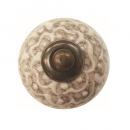 セラミックノブ 3個セット 陶器 アンティーク調 綺麗 フラワー アイボリー DIY 直径4.5