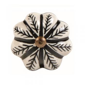 セラミックノブ 3個セット 陶器 アンティーク調 綺麗 フラワー ホワイト DIY 直径4.5