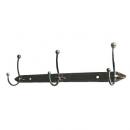 ヴィユーアイアン3連ウォールフック壁掛け アンティーク フレンチクラシック インダストリアル 黒