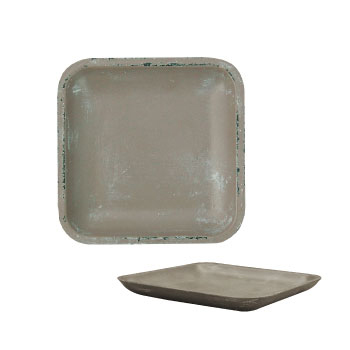 木製 テラスクエアプレート ブラウンL2枚セット ディスプレイ インテリア雑貨小物 収納 ナチュラル