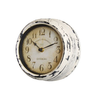 レトロ 壁掛け時計 アンティーククロックL  おしゃれなインテリア シンプル シャビーホワイト