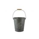 ブリキ バケツS 取っ手 ガーデニング 落ち着いた色合い アンティーク ディスプレイ ヴィンテージ