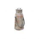 ブリキ ミルクポット ブラウン グリーンポット ガーデニング ベランダ ディスプレイ ヴィンテージ