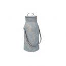 ブリキ ミルクポット グレー グリーンポット ガーデニング ベランダ ディスプレイ ヴィンテージ