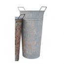 ブリキ グリーンポット ロングL 植木鉢アンティーク グレー ガーデニング おしゃれシャビー