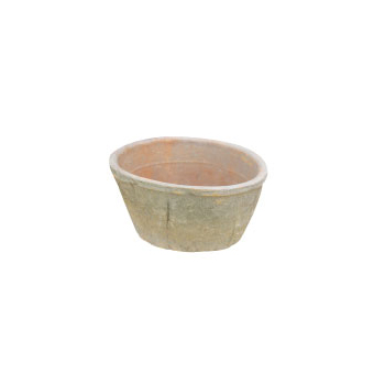 アンティーク オーバルモスポット 苔 植木鉢 グリーンポット レッドM ガーデニング テラコッタ