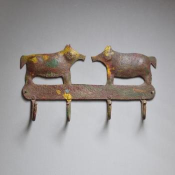 イノシシのハンガー アンティーク調  おしゃれ 通販