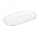 ROUNDED RECTANGLE PLATE PLEATS 2個セット 皿 ホワイト 幅27.5