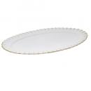 OVAL PLATE ''PLEATS DECOR'' M 2個セット 皿 ホワイト 幅30.5