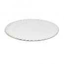 ROUND PLATE ''PLEATS DECOR'' M 2個セット 皿 ホワイト 幅22.5
