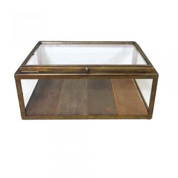 GLASS COLLECTION BOX AGOLD ショーケース ガラス 木製 おしゃれ 幅33