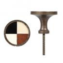 RESIN KNOB C アンティーク調 DIY ノブ ホワイト アイアン おしゃれ 長さ6.5