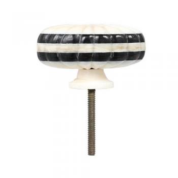 BONE KNOB A アンティーク調 DIY ノブ ホワイト アイアン おしゃれ 長さ6.2