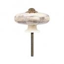 BONE KNOB B アンティーク調 DIY ノブ ホワイト アイアン おしゃれ 長さ6