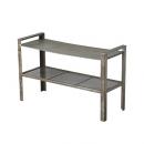 ブリキ2段ラック インダストリアル 金属 棚 シャビー レトロ