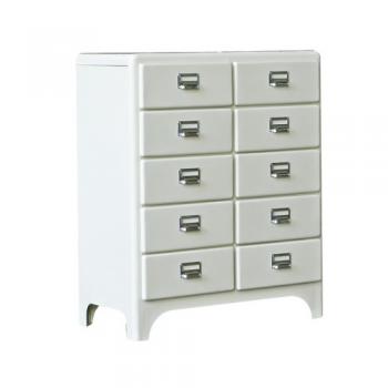 2 COLUMNS BY 5 DRAWERS IVORY シンプル おしゃれ アイボリー 幅79