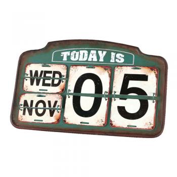 IRON CALENDAR アンティーク調 アイアン グリーン ディスプレイ おしゃれ 幅42