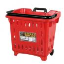 BASKET TROLLEY RED プラスチック カジュアル 収納 おしゃれ 幅47