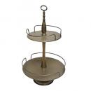 ガーデニングディスプレイ サークルトレイ 庭 2段 おしゃれ 金属 通販